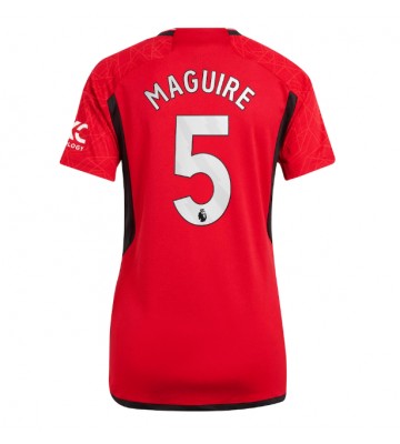Manchester United Harry Maguire #5 Replica Home Stadium Shirt for Women 2023-24 Short Sleeve